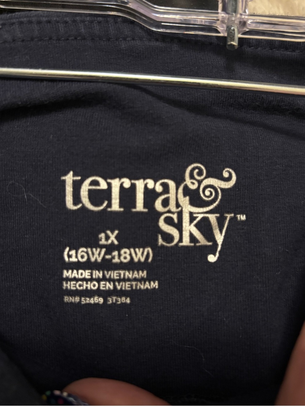 Terra & Sky Leggings - 3 Pack❤️ 2 Black, 1 Navy size 1X (16-18) - Picture 4 of 14